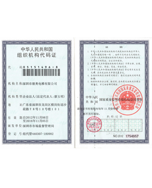 組織機(jī)構(gòu)代碼證